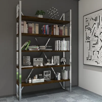 İç Mekan Kitaplık Ahşap Detaylı